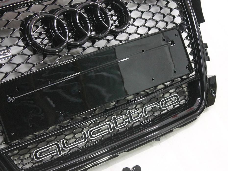 Audi A3 LIFT 2008-2011 Front Grill, Honeycomb Grill, RS3 Black Quattro Style